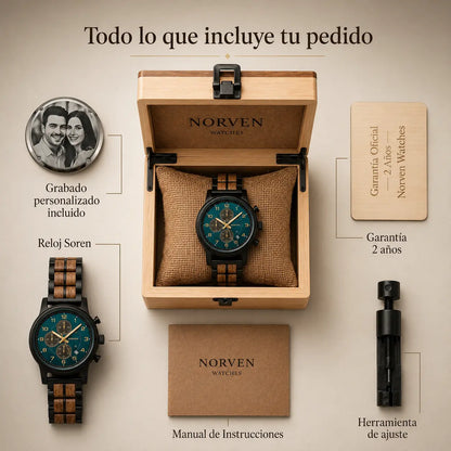 Reloj Soren con caja de regalo y grabado personalizado incluido